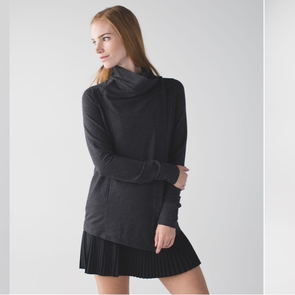 Lululemon Coast Wrap Heathered Gray Size 4 Cardigan Sweater - Picture 1 of 6